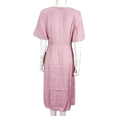 China 2021 New Breathable Fashion Ladies Dresses Ladies Casual V-Neckline Long Dresses for sale