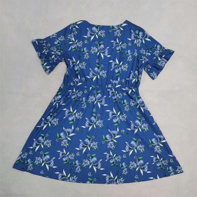 China 100% Polyester Breathabl Dress Ladies Summer Casual Wear Soft for sale