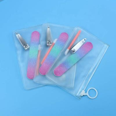 China Wholesale Professional Eco-friendly Disposable Clipper Pen Manicure Ziri Nail Art Tools 3pcs Nail Folder Kit For Travel for sale