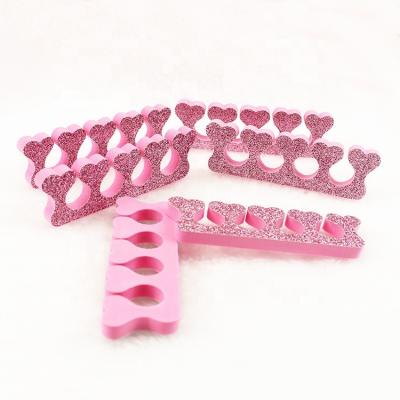 China Household Ziri Factory Supply Nail Art Tools EVA Finger Separator with Glitter for sale