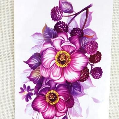 China High Quality Customized Eco Friendly Temporary Realistic Flower Water Transafer Tattoo Stickers for sale