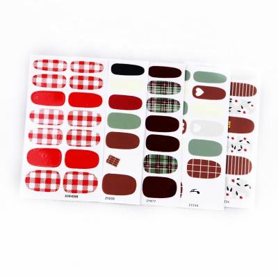 China Custom Non-Toxic Wraps Art Decoration Nail Temporary Wholesale Nail Stickers for sale