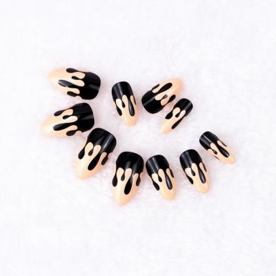 China Wholesale Design ZIRI Factory Halloween Theme Nails Press On Fake Nails 24PCS Per Set for sale