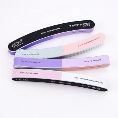 China Household Ziri Factory Supply Manicure Tools Private Label Sponge Buffer 7 1 Way 100 Buffer 7 240 3000 Grit Nail File Buffer for sale