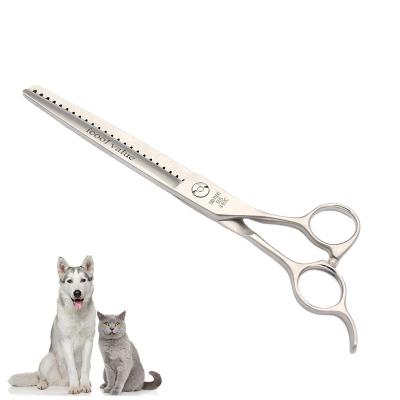 China Viable 440C Stainless Steel Japanese Pet Thinning Scissors Grooming Cat Scissors With Handle for sale