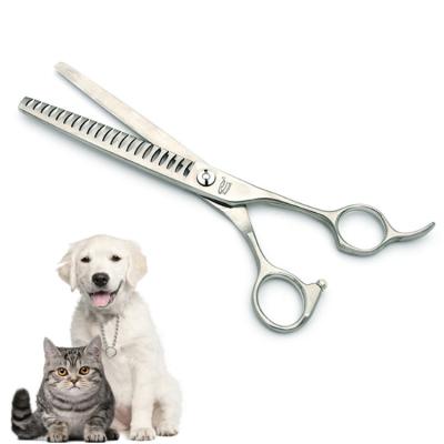 China 2021 7 Inch Viable 21 Teeth Wholesale New Pet Grooming Tools Thinning Scissors for sale