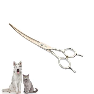 China 2021 Sustainable Customized Professional Curved Scissors Forged Pet Barber Hair Scissors for sale