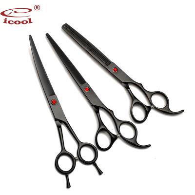 China Viable 7.0 Inch Professional Colored Dogs Grooming Trimming Scissor Set for sale