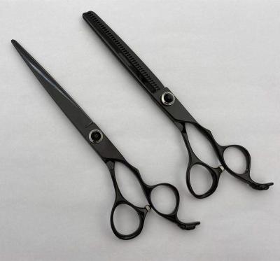 China Workable 7.0 Inch Stainless Steel Pet Hair Cutting Scissors Set Pet Grooming Scissors Kits for sale