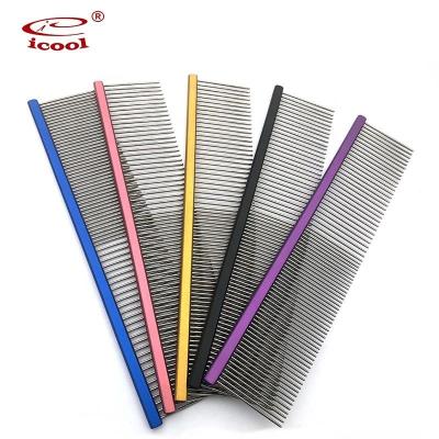 China Viable Professional Steel Pet Comb Grooming Comb Pet Grooming Comb OEM Stainless Steel for sale