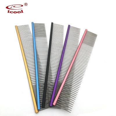 China Sustainable Grooming Tools Scissors Hair Cleaning Stainless Steel Brush Comb Pet for sale