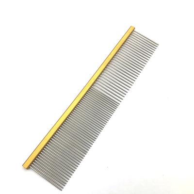 China Multi Purpose Dog Grooming Pet Colored Stainless Curved Comb Sustainable for sale