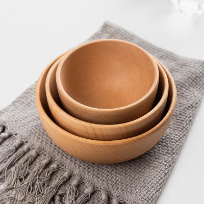 China 12y Inch Acacia Wooden Fruit Salad Viable Bowl Bamboo Color Can Be Wholesale for sale