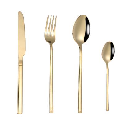 China Minimalist Metal Forks and Knives Set Stainless Steel Knife and Fork Spoon Steak Knife Suit for sale