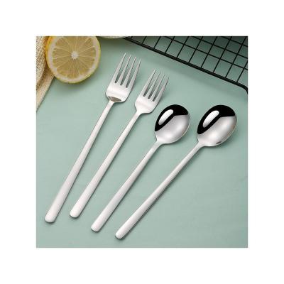 China New Type Silver Fork Spoon Glamorous Prices Silver Flatware Set Stainless Steel Cutlery for sale