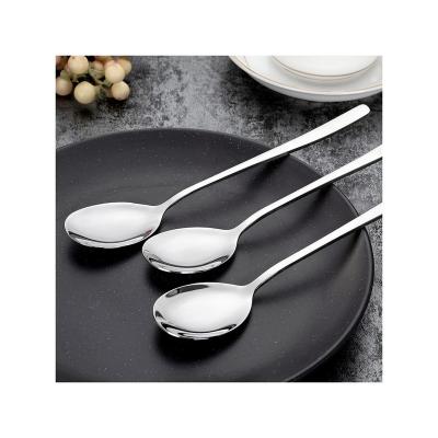 China Sustainable 304 Stainless Steel Spoon Tea Coffee Dessert Spoon Fruit Ice Cream Spoon for sale