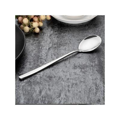 China Viable Mirrored Cutlery Polish Travel Camping Soup Spoon Stainless Steel Kitchen Cooking Tools Spoon for sale