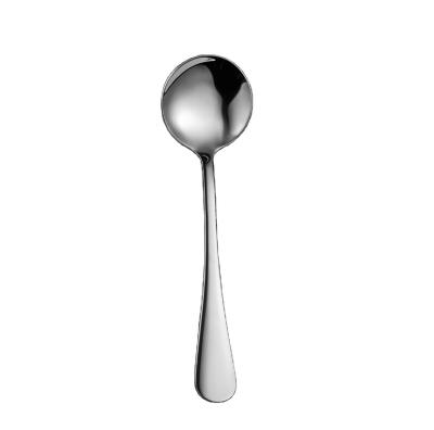 China Sustainable Durable Using High Quality Western Stainless Steel Sliver Dinnerware Soup Spoon for sale