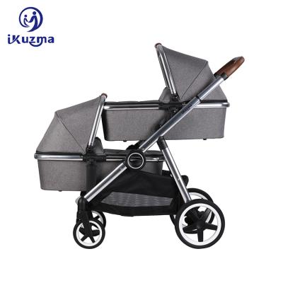 China Hot Sale Tandem Professional Walker Lower Price Folded Pram Luxury Tandem Baby for sale