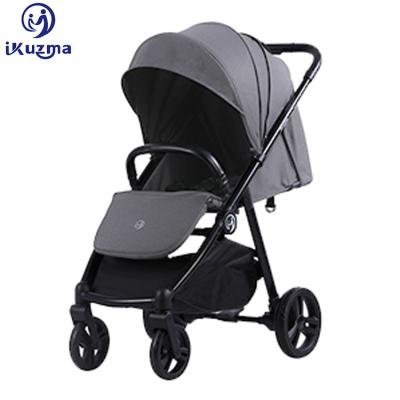 China Quick Fold Stroller Custom Label Include Foldable Footmuff Black Gray Custom Baby Stroller Easy for sale