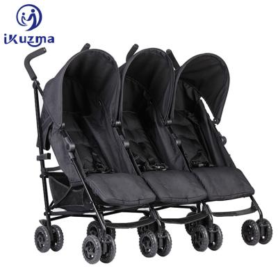 China Foldable Travel System Stroller iKuzma 3 Babies Triplet Stroller For Triple for sale