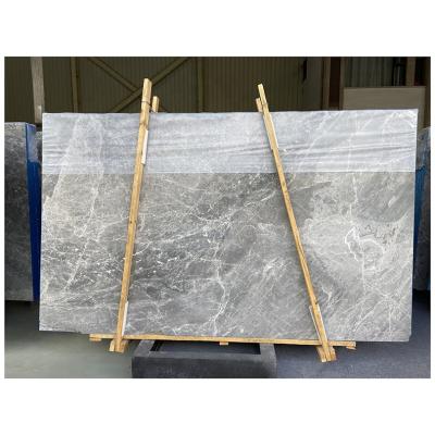 China Modern High Grade Natural Calcite Gray Marble Floor Slate Stone Dining Table Slab And Tile Countertops for sale