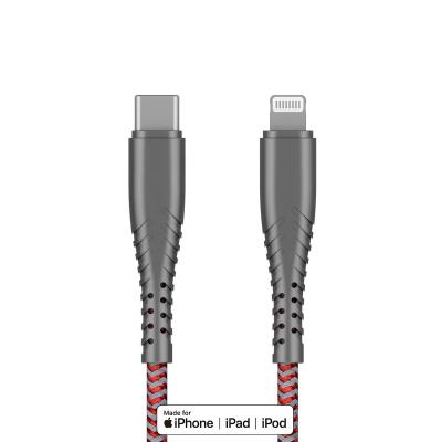 China Multi Function Data Transfer Cable Nylon Braided 2.4a PD Mfi Certified Data Cable Usb Type C Lightning Cable For Iphone for sale