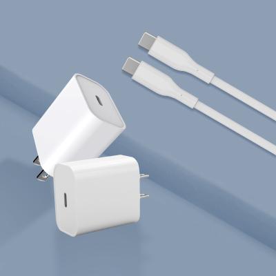 China Convenient Portable White PD 18W 20W Gan USBC Wall Charger US EU UK Fast Charging Type C Adapter for sale