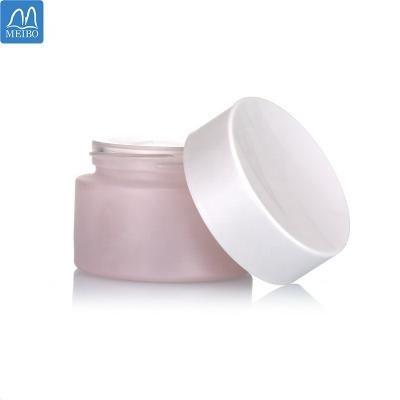 China Hot sale 50g cosmetic use glass jar for cosmetic packaging use cream refillable jar clear cream jar cosmetic for sale