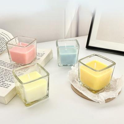 China New Home Decoration Luxury Empty Glass Candle Jar Thick Glass Vessles for sale