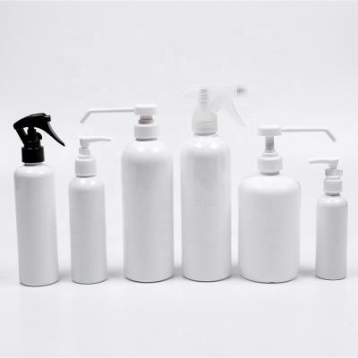 China Household Products 300ml 500ml 350ml White Household Products 300ml 500ml 350ml Long Mist Pump Hand Cream Shampoo Lotion PE Bottle Spout Bottle for sale