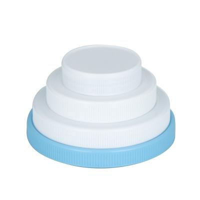 China Spill No 38 47 53 56 68 89/400 Matt Black Wide Mouth Big Mason Jar Lid Plastic Cover Screw Cap for sale