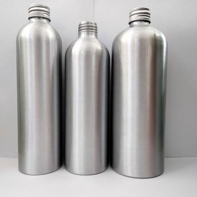 China food & Drink Packaging Custom Food Grade 200ml 250ml 300ml 330ml 350ml 400ml 500ml Liquid Oil Refillable Aluminum Bottle With Aluminum Screw Lid Cap for sale