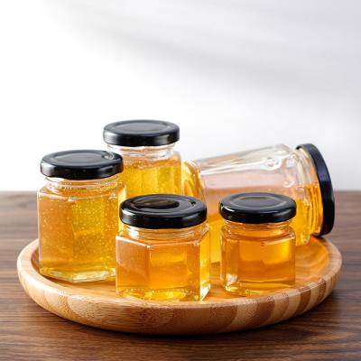 China Freshness Preservation Honey Glass Food Storage Jars With Bamboo Lids / Kitchen Glass Canisters for sale