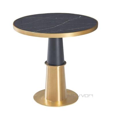 China Modern Coffee Hotel Restaurant Office Round Gathering Table Round Metal Bar Table for sale