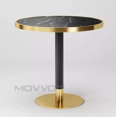 China Modern Round Gathering Table Restaurant Office Furniture Hotel Canteen Coffee Metal Bar Table for sale