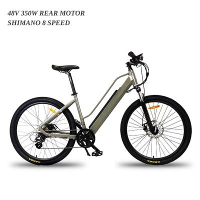 China Alloy 48V 350W travel mountain tire ebike e aluminum walking bikes fat full suspension electric bicycle for adults for sale