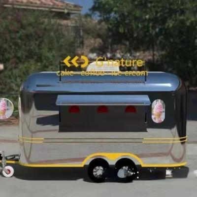 China Towable hot dog top cart stainless steel vegetable processing factory brand concession food trailer for sale for sale