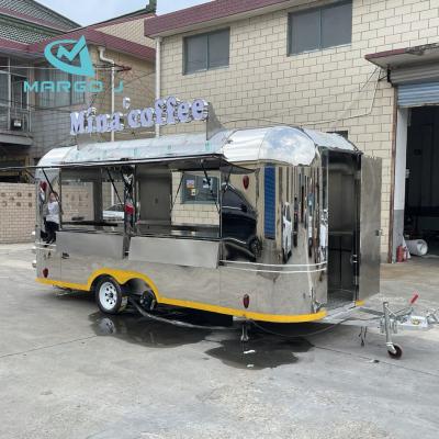 China 2021 Hot Sale Customized Popular Long Life Commercial Food Supply Trailer Equipped Travel Trailer Coffee Carts for sale