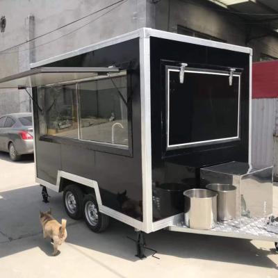 China vegetable processing plant fryer food truck/mobile gas griddle trailer/gas cooker food cart with CE for sale