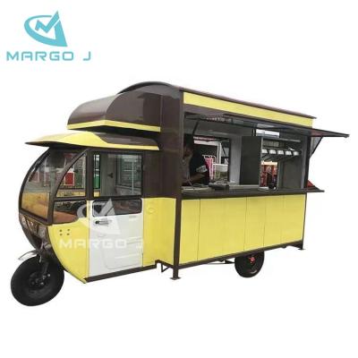 China 2021 popular vegetable processing factory street electric tricycle truck outdoor used mobile fast food trailer for sale USA for sale