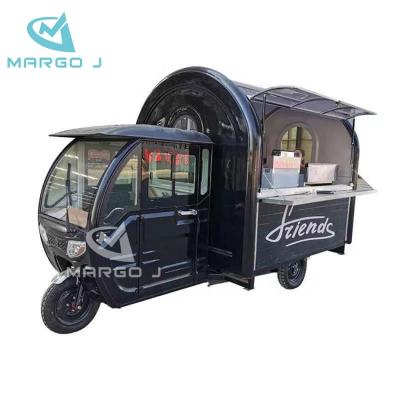 China Vegetable processing factory multifunctional mobile tricycle cart mobile food trailer equipped ice cream machine for sale