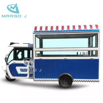 China Orange new style vegetable processing plant fiberglass tricycle other trucks train deep fryer food trailer for sale