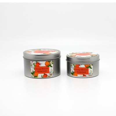 China Flame Joys Home 2021 90G 140G High Quality Factory Colorful Custom Round Tin Candle 4 Scent for sale