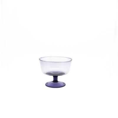 China High Quality Food Ice Cream Bowl Glass With Foot Sundae Glass Bowl Fruit Bowl for sale