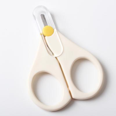 China Safe Plastic Baby Handle Blunt Tip Safe Best Nail Scissors for sale