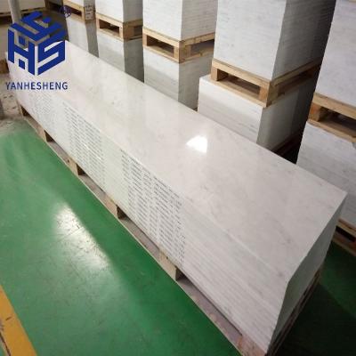 China Seamless Joint Design Solid Outdoor Resin Countertops Vanity Tops SLAB 12mm Artificial Stone White Sheet for sale