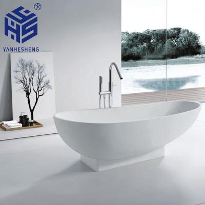 China 2021 hot sale modern artificial stone bath tubs bathroom ware natural stone sanitary white pedestal for sale