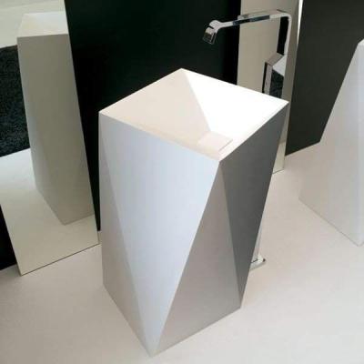 China OEM Modern Living Room Marble Solid Outdoor Basin Luxury Stone Mirror Bathroom Vanity Pedestal Sink for sale