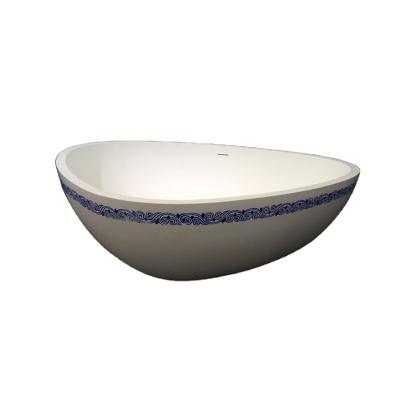 China 2021 modern freestanding artificial stone resin natural stone bath tub for sale triangle bathtubs for sale